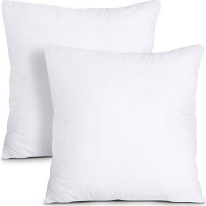 Utopia Bedding Throw Pillows (Set of 4, White), 18 x 18 Inches Pillows for Sofa, Bed and Couch Decorative Stuffer Pillows